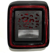 Load image into Gallery viewer, Cheetah Pattern in 3D - Black for Jeep Wrangler JK/JKU/JL Rear Tail Light Covers (2019-2024) non Led Version) Cougar
