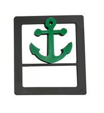 Load image into Gallery viewer, Boat Anchor in 3D - Black for w Green Jeep Wrangler JK/JKU/JL Rear Tail Light Covers (2019-2024) non Led Version - Gone Fishing