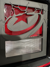 Load image into Gallery viewer, Captain America Flying Shield in 3D - Black for Jeep Wrangler JK/JKU/JL Rear Tail Light Covers (2019-2024) non Led Version - Super Hero