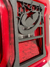 Load image into Gallery viewer, Captain America Break Through in 3D for Jeep Wrangler Led Version JK/JKU/JL Rear Tail Light Covers (2019-2024) Led Version - Super Hero