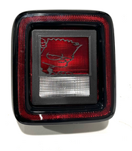 Load image into Gallery viewer, Cartoon Boy in 3D - Black for Jeep Wrangler JK/JKU/JL Rear Tail Light Covers (2019-2024) non Led Version - Gone Fishing