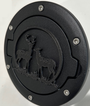 Load image into Gallery viewer, Bambi Deer Scene in 3D - Black Jeep Wrangler JK/JKU Flag Gas Cap Cover - Cute Love
