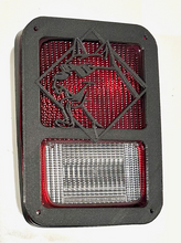 Load image into Gallery viewer, Cool Dog w Glasses in 3D - Black For Jeep Wrangler JK/JKU Rear Tail Light Covers (07-18) - Love Dogs Paw Paws Wage more