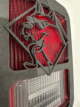 Load image into Gallery viewer, Cool Dog w Glasses in 3D - Black For Jeep Wrangler JK/JKU Rear Tail Light Covers (07-18) - Love Dogs Paw Paws Wage more