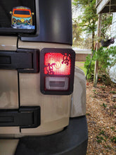 Load image into Gallery viewer, Dual Honu Peace Turtles in 3D Black For Jeep Wrangler JK/JKU Rear Tail Light Covers- Hawaiian Hawaii Hula