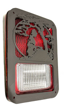 Load image into Gallery viewer, Geisha Love 3D Black For Jeep Wrangler JK/JKU Rear Tail Light Covers - Peaceful