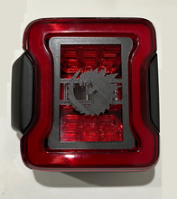 Load image into Gallery viewer, Godzilla Round in 3D for Jeep Wrangler Led Version JK/JKU/JL Rear Tail Light Covers (2019-2024) Led Version - Lizard Super Hero