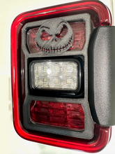 Load image into Gallery viewer, Jack Skellington in 3D - Black for Jeep Gladiator Rear LED Tail Light Covers (2020-2024 ) non Led Version) - Love Halloween