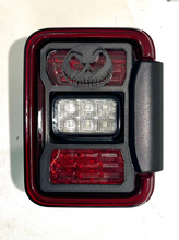 Load image into Gallery viewer, Jack Skellington in 3D - Black for Jeep Gladiator Rear LED Tail Light Covers (2020-2024 ) non Led Version) - Love Halloween