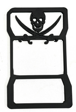 Load image into Gallery viewer, Jolly Skeleton Pirate in 3D - Black for Jeep Gladiator Rear LED Tail Light Covers (2020-2024 ) non Led Version) - Pirates sword Spooky