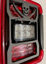 Load image into Gallery viewer, Jolly Skeleton Pirate in 3D - Black for Jeep Gladiator Rear LED Tail Light Covers (2020-2024 ) non Led Version) - Pirates sword Spooky