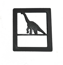 Load image into Gallery viewer, Long Neck Dinosaur in 3D - Black for Jeep Wrangler JK/JKU/JL Rear Tail Light Covers (2019-2024) non Led Version) T Rex