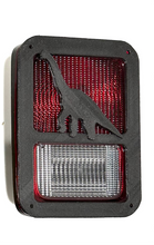 Load image into Gallery viewer, Long Neck Dinosaur 3D Black For Jeep Wrangler JK/JKU Rear Tail Light Covers