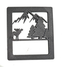 Load image into Gallery viewer, Moose Mountain Scene in 3D - Black for Jeep Wrangler JK/JKU/JL Rear Tail Light Covers (2019-2024) non Led Version