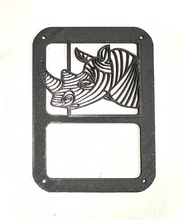 Load image into Gallery viewer, Rhino Rhinoceros head in 3D Black For Jeep Wrangler JK/JKU Rear Tail Light Covers - Dinosaur