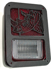 Load image into Gallery viewer, Rhino Rhinoceros head in 3D Black For Jeep Wrangler JK/JKU Rear Tail Light Covers - Dinosaur