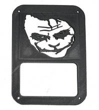 Load image into Gallery viewer, Joker Face " Why So Serious " in 3D Black For Jeep Wrangler JK/JKU Rear Tail Light Covers- Harley Quinn