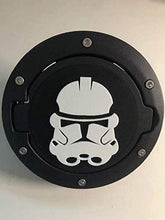 Load image into Gallery viewer, Storm Trooper in 3D - Black with White For Jeep JK/JKU Flag Gas Cap Cover