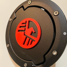 Load image into Gallery viewer, Secret Services Shield in 3D - Black with RED For Jeep Wrangler JK/JKU Flag Gas Cap Cover - 007