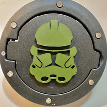 Load image into Gallery viewer, Storm Trooper in 3D - Black with Army Green For Jeep JK/JKU Flag Gas Cap Cover