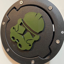 Load image into Gallery viewer, Storm Trooper in 3D - Black with Army Green For Jeep JK/JKU Flag Gas Cap Cover