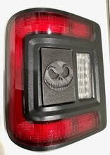 Load image into Gallery viewer, Jack Skellington Skull in 3D Blk for Jeep Wrangler 2018-2024 JL Oracle Flush Lights - Custom Design - Halloween Scary
