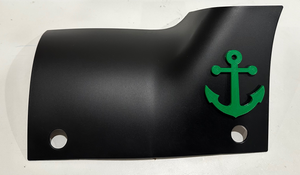 Boat Anchor in 3d Blk w Green For Jeep Wrangler JL JLU & Jeep Gladiator JT 2/4 Door, Exterior Accessories 2PC Unique Cowl Cover