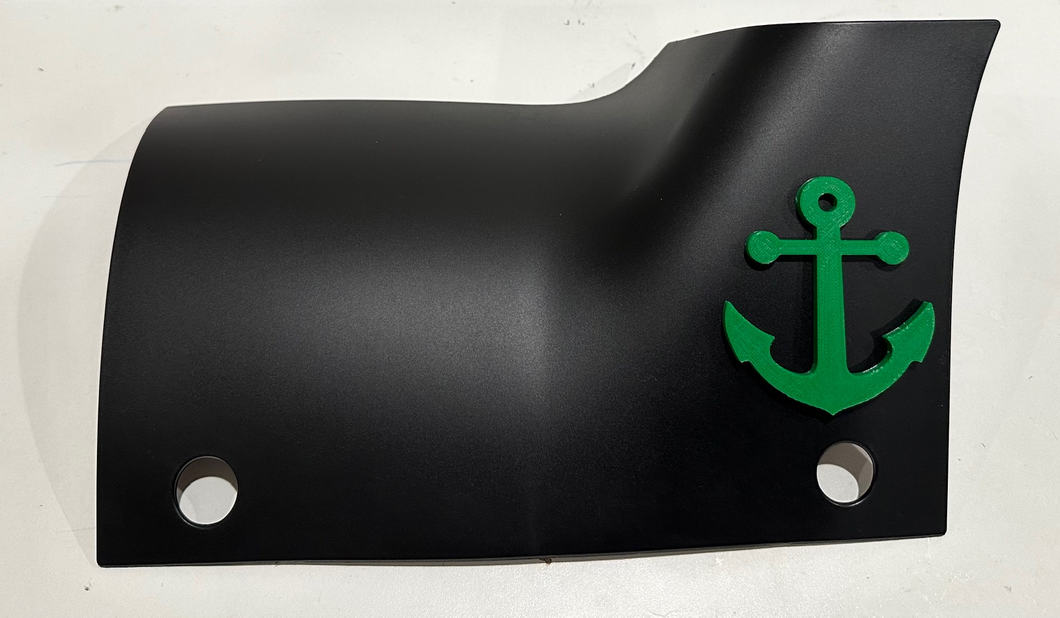 Boat Anchor in 3d Blk w Green For Jeep Wrangler JL JLU & Jeep Gladiator JT 2/4 Door, Exterior Accessories 2PC Unique Cowl Cover