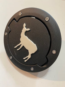 Bambi Deer in 3D - Black with White Jeep Wrangler JK/JKU Flag Gas Cap Cover - Love Animals Elk