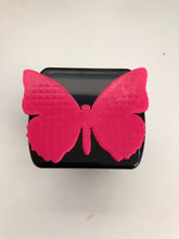 Load image into Gallery viewer, Butterfly in 3D - 2 inch Trailer Hitch Cover Black with Pink - Beautiful Pretty
