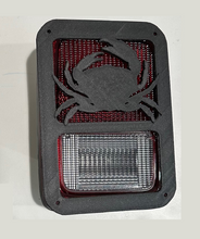 Load image into Gallery viewer, Full Crab in 3D Black For Jeep Wrangler JK/JKU Rear Tail Light Covers- Gone Fishing Crabbin

