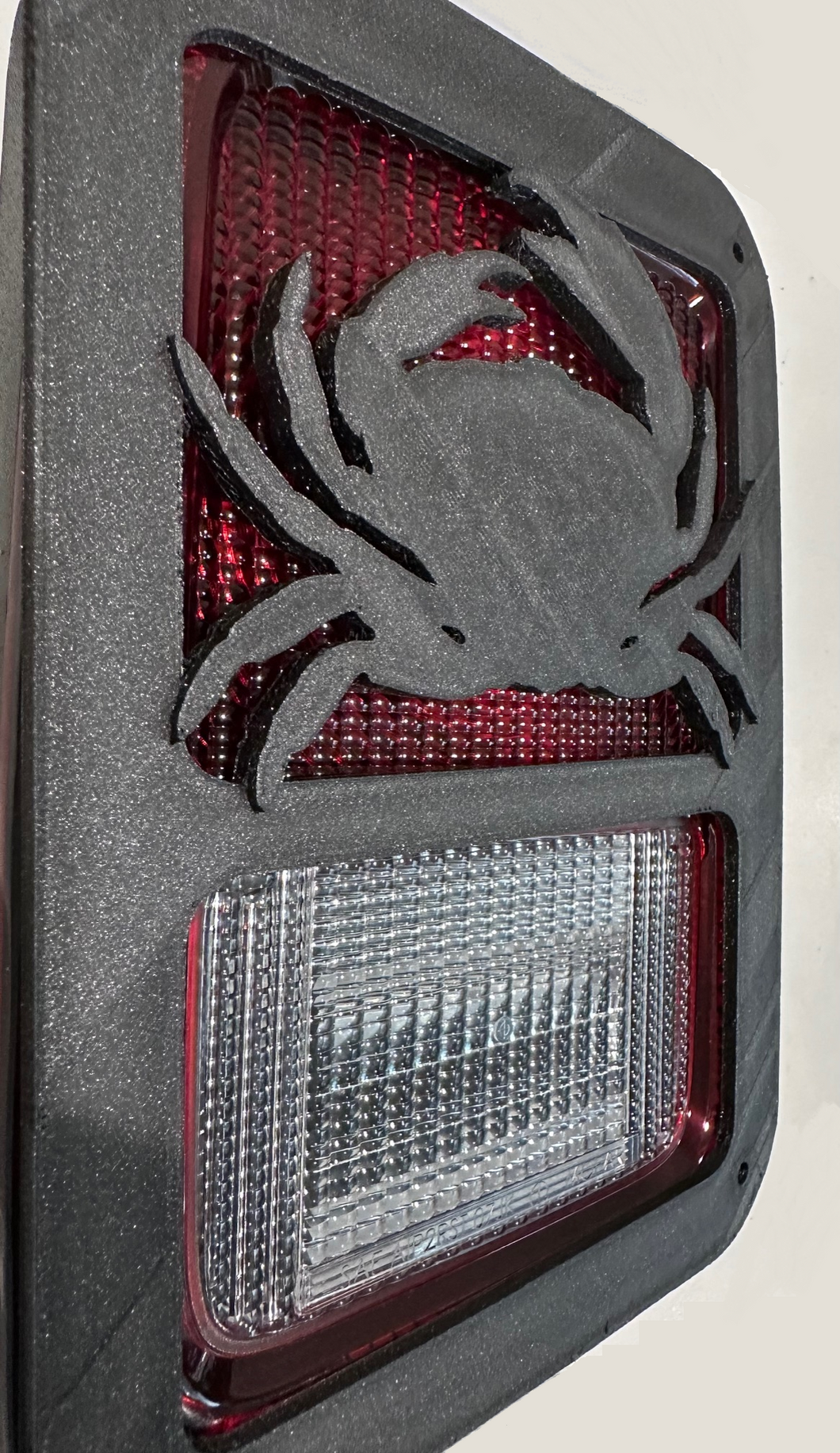 Full Crab in 3D Black For Jeep Wrangler JK/JKU Rear Tail Light Covers- Gone Fishing Crabbin
