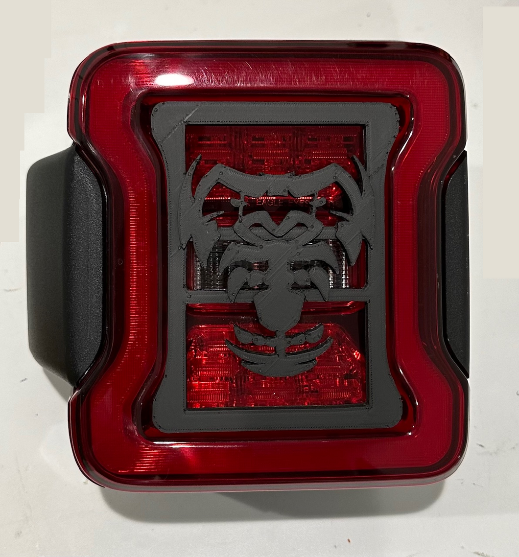 Ferocious Gorilla Face in 3D for Jeep Wrangler Led Version JK/JKU/JL Rear Tail Light Covers (2019-2024) Led Version - Monkey Beast