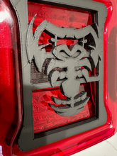 Load image into Gallery viewer, Ferocious Gorilla Face in 3D for Jeep Wrangler Led Version JK/JKU/JL Rear Tail Light Covers (2019-2024) Led Version - Monkey Beast
