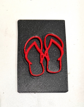 Load image into Gallery viewer, Copy of Flip Flop in 3D Blk w RED for Jeep Wrangler 2018-2024 JL Oracle Flush Lights - Custom Design - Hawaiian Hula Hibiscus
