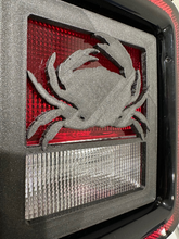 Load image into Gallery viewer, Full Crab in 3D - Black for Jeep Wrangler JK/JKU/JL Rear Tail Light Covers (2019-2024) non Led Version) Gone Fishin Crabin
