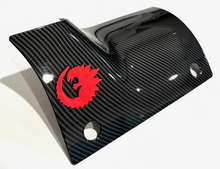 Load image into Gallery viewer, Japanese Lizard Round &quot;Godzilla &quot; in 3D Carbon Fiber w Red For Jeep 4XE 2021-2024 JL JLU &amp; Jeep Gladiator JT 2/4 Door - Custom Cowl Cover Super Hero 4XE
