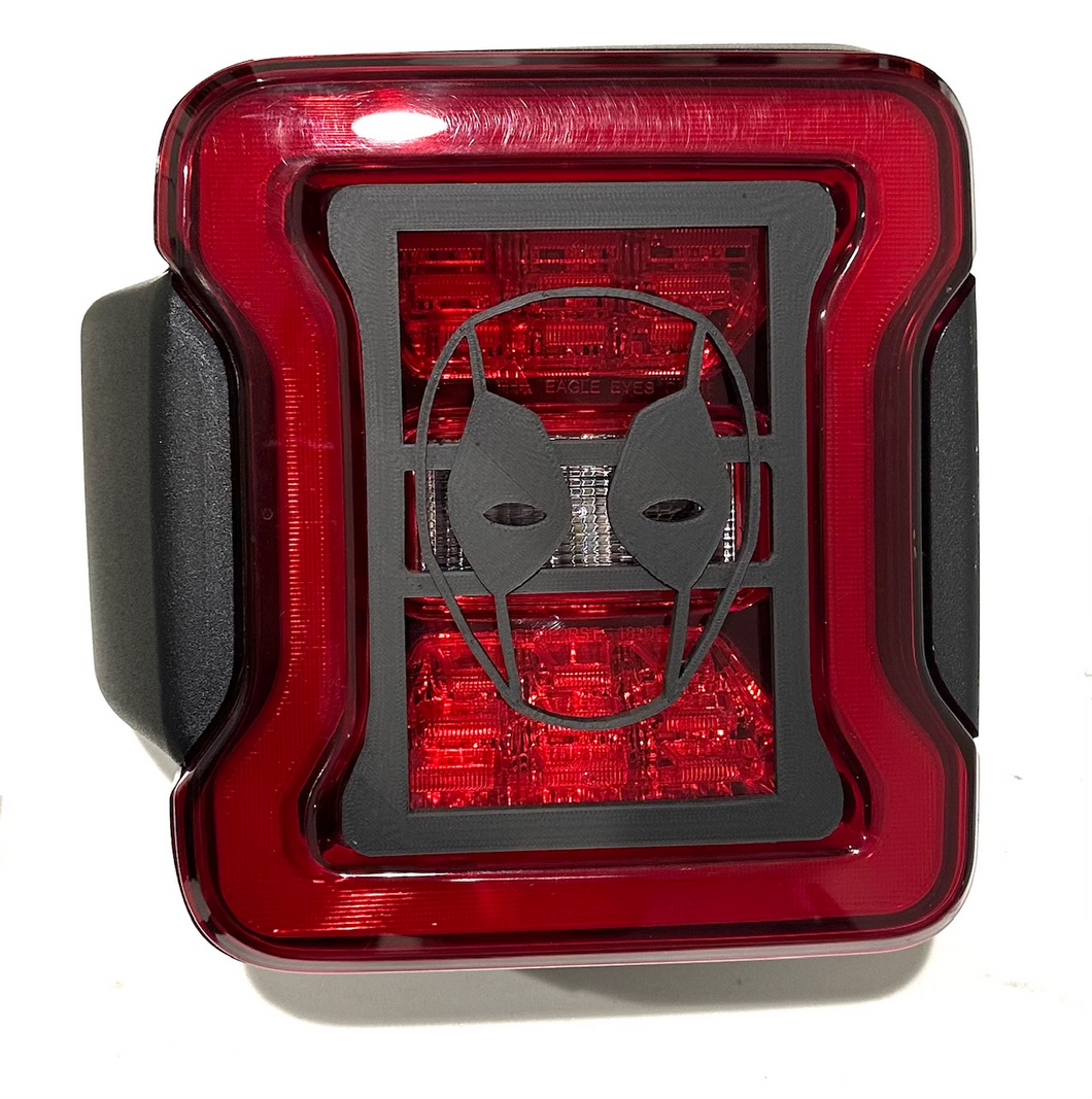 Ironman Face Battle in 3D for Jeep Wrangler Led Version JK/JKU/JL Rear Tail Light Covers (2019-2024) Led Version - Super Hero