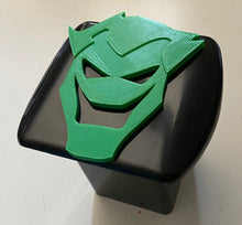 Load image into Gallery viewer, Joker Face in 3D - 2 inch Trailer Hitch Cover Black with Green - Harley Quinn&#39;s Boyfriend
