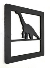 Load image into Gallery viewer, Long Neck Dinosaur in 3D - Black for Jeep Wrangler JK/JKU/JL Rear Tail Light Covers (2019-2024) non Led Version) T Rex
