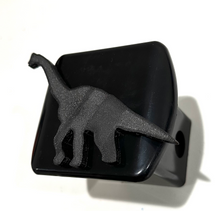 Load image into Gallery viewer, Long Neck Dinosaur in 3D - 2 inch Trailer Hitch Cover Black with Black -  Prehistoric Animal
