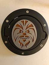 Load image into Gallery viewer, Chewbacca in 3D - Black with Grey n Brown Jeep Wrangler JK/JKU Flag Gas Cap Cover - Darth Vader
