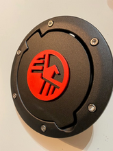 Load image into Gallery viewer, Secret Services Shield in 3D - Black with  RED For Jeep Wrangler JK/JKU Flag Gas Cap Cover - 007
